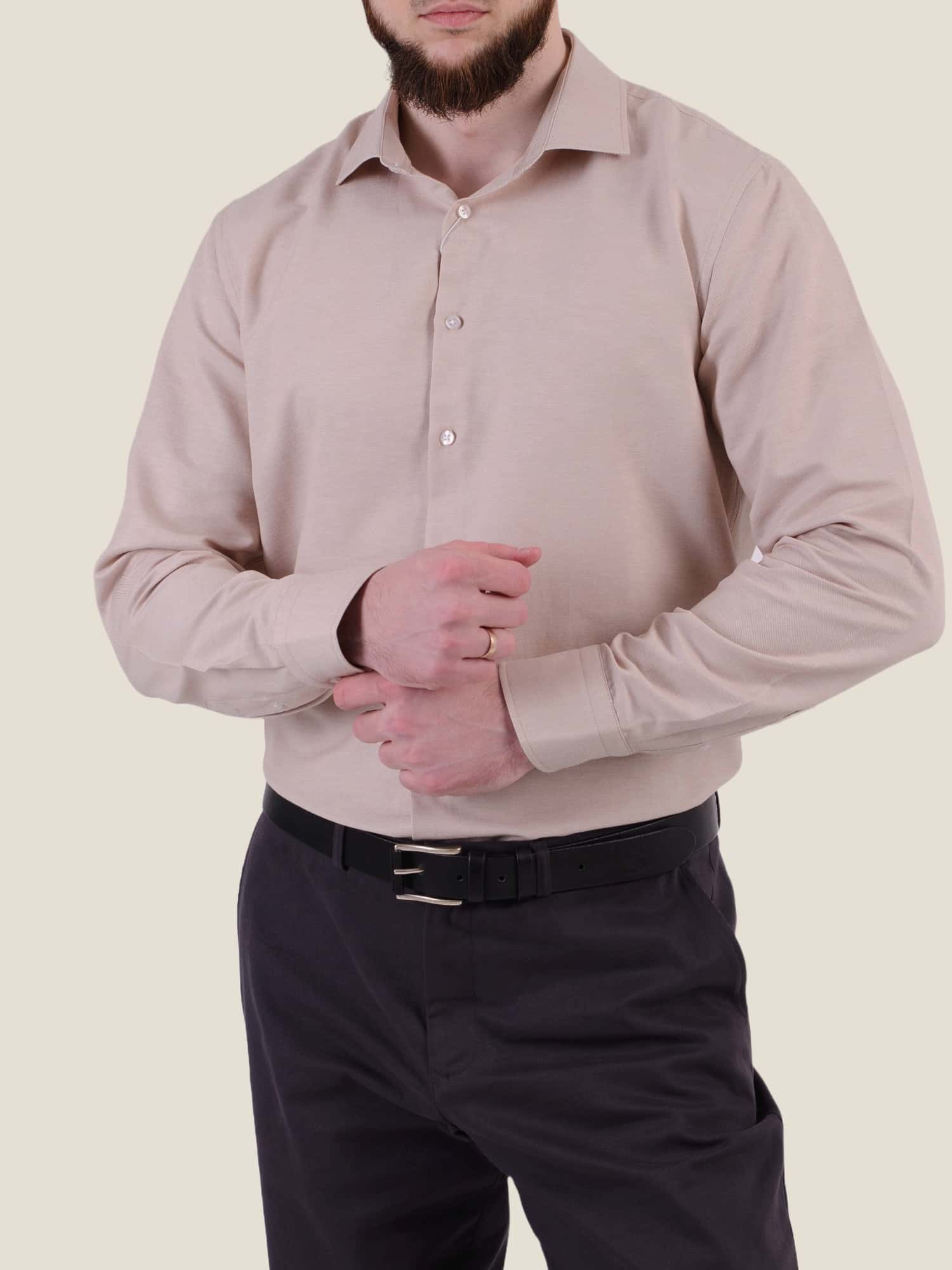 Класична сорочка бежева