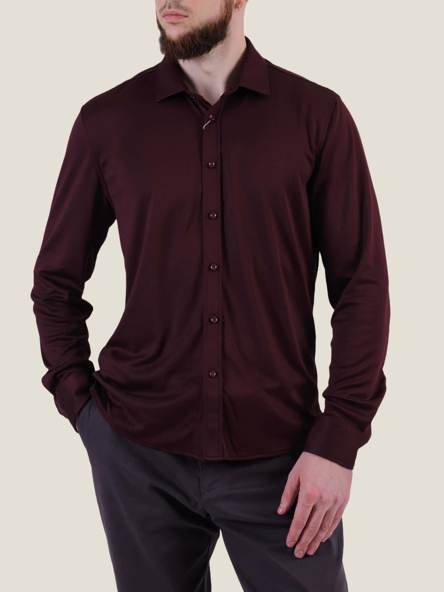 Текстильна сорочка марун