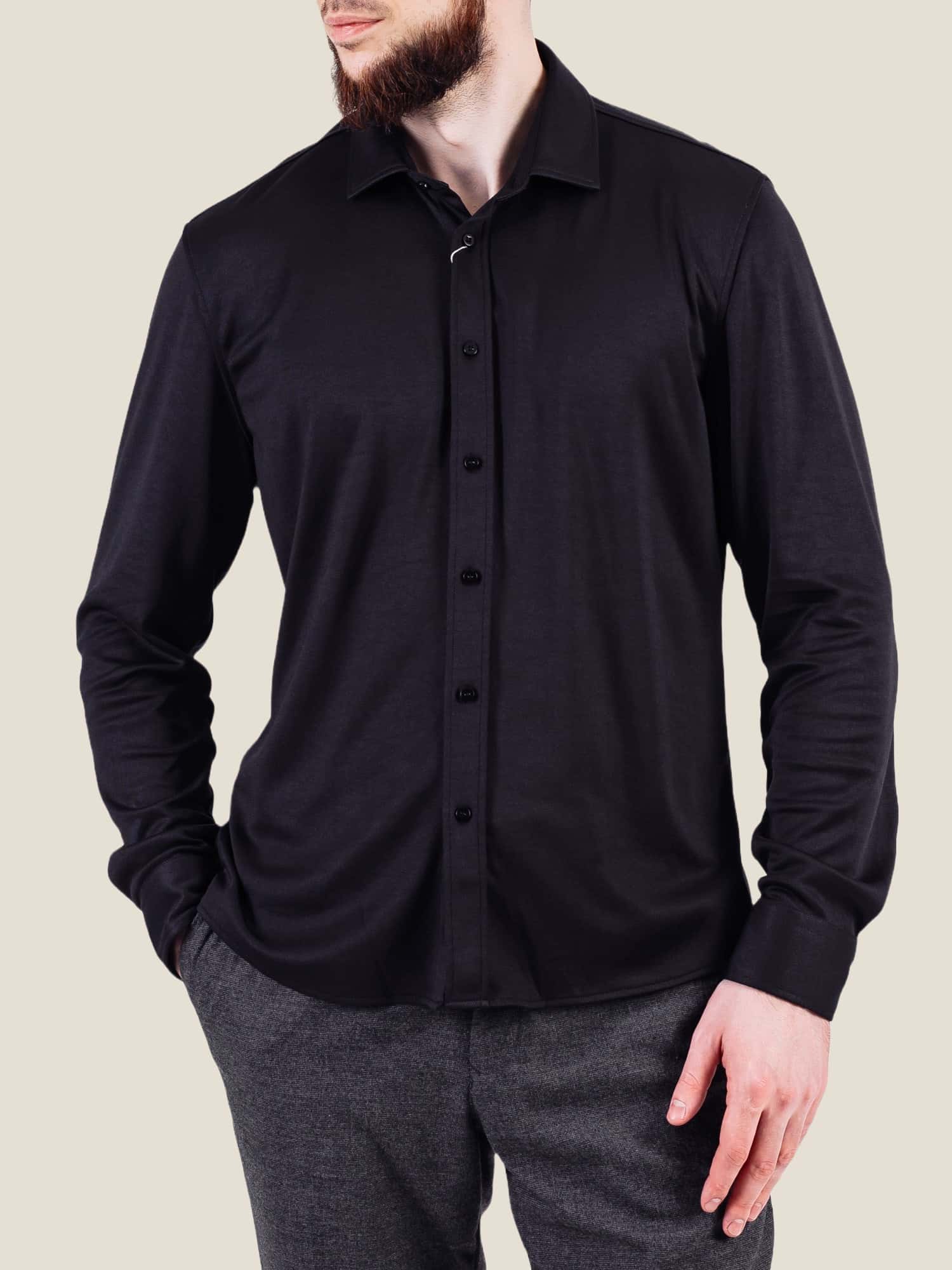 Текстильна сорочка чорна