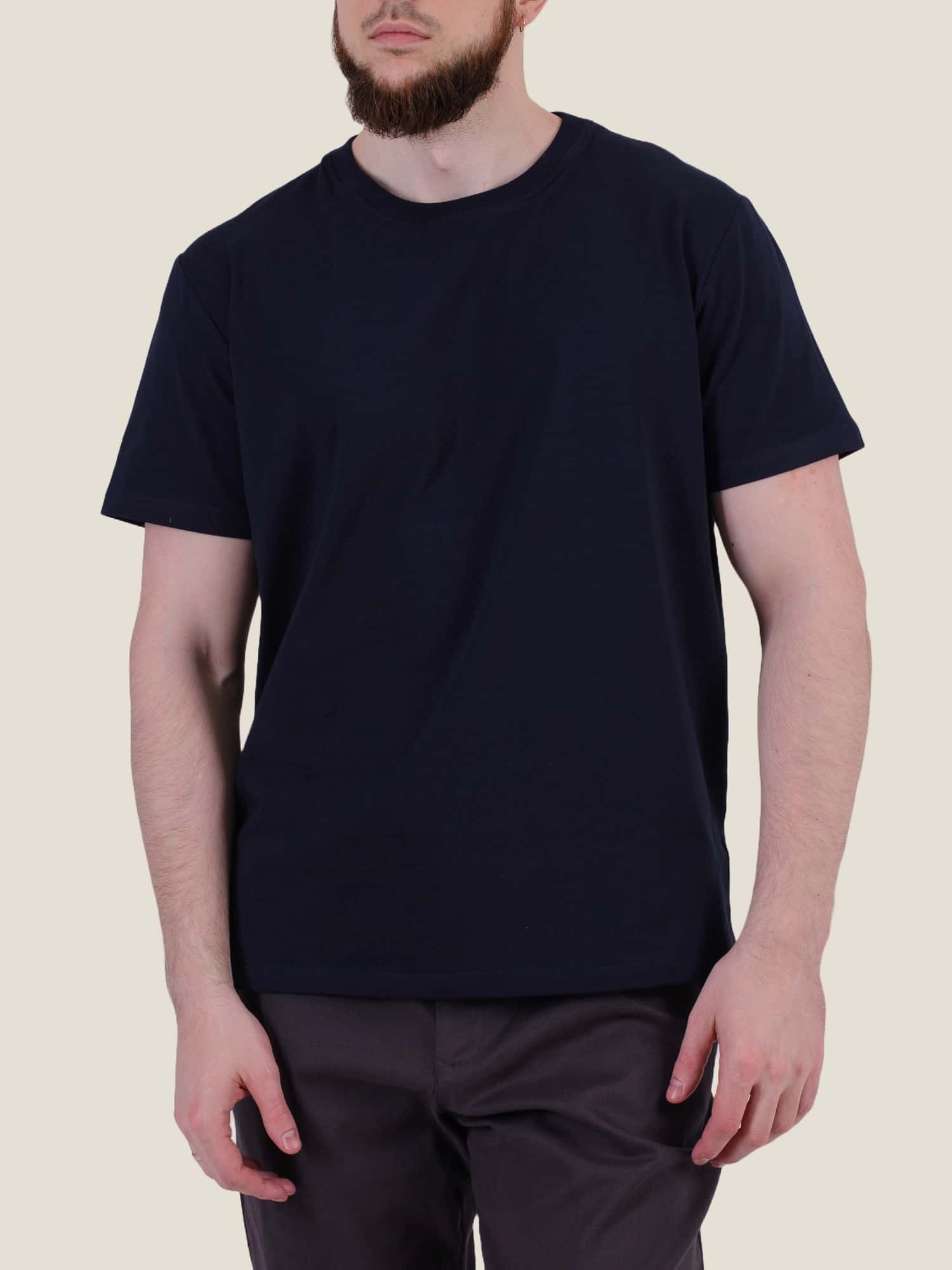 Футболка темно-синя однотонна