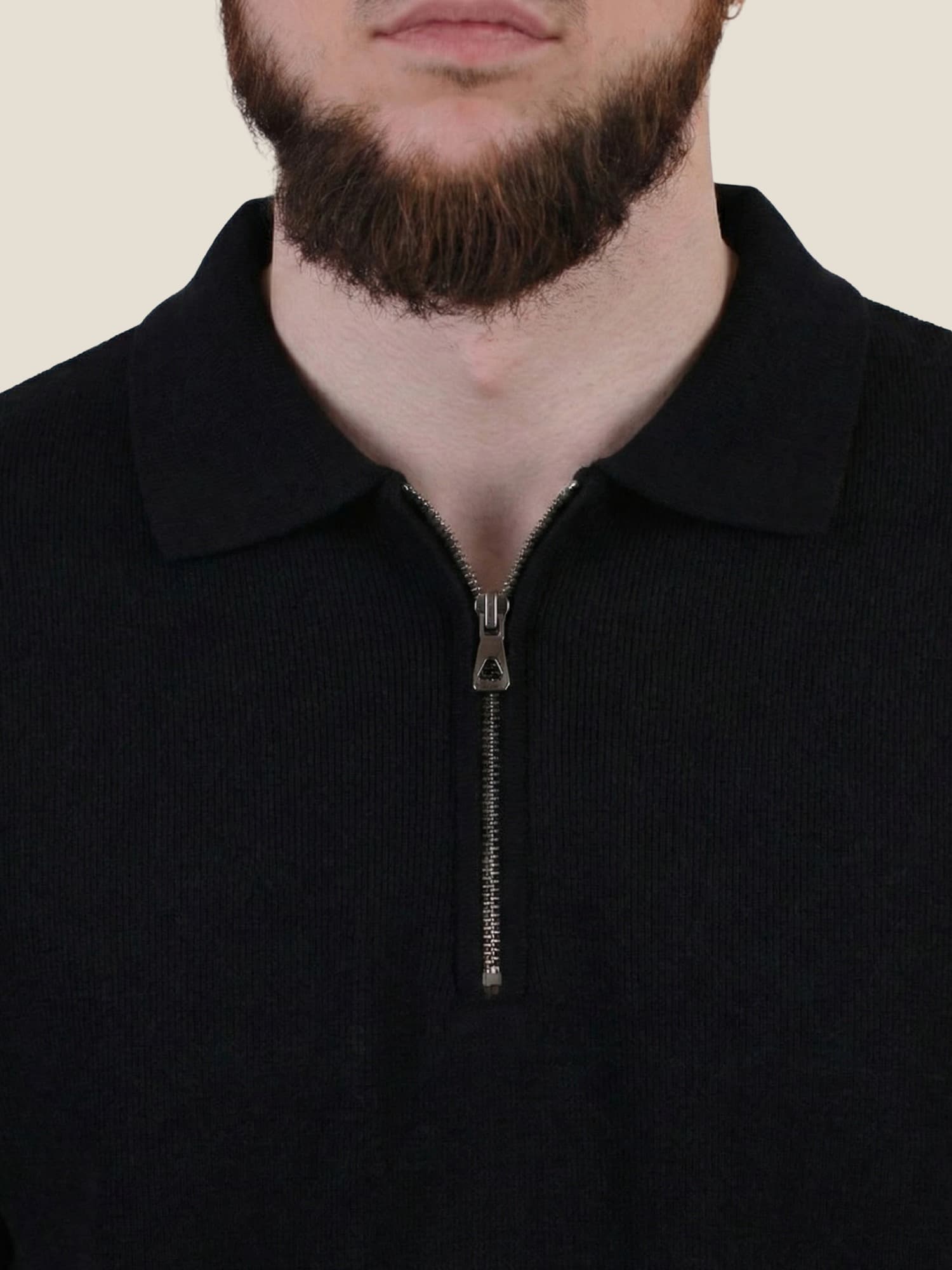 Джемпер-поло чорний